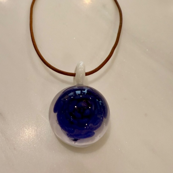 Purple Rose Pendant Floating on White Background - Picture 3 of 5